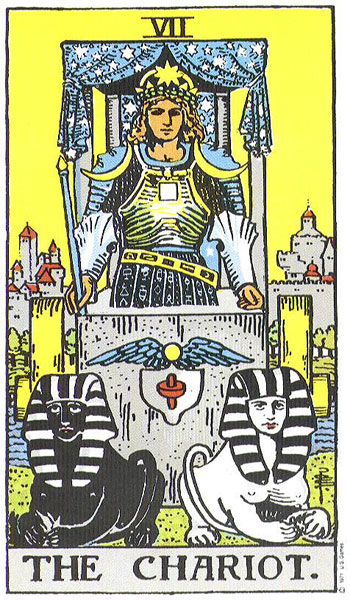 The Chariot tarot card (Rider-Waite-Smith)
