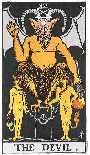 The Devil tarot card (Rider-Waite-Smith)